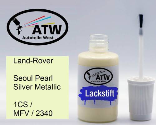 Land-Rover, Seoul Pearl Silver Metallic, 1CS / MFV / 2340: 20ml Lackstift, von ATW Autoteile West.